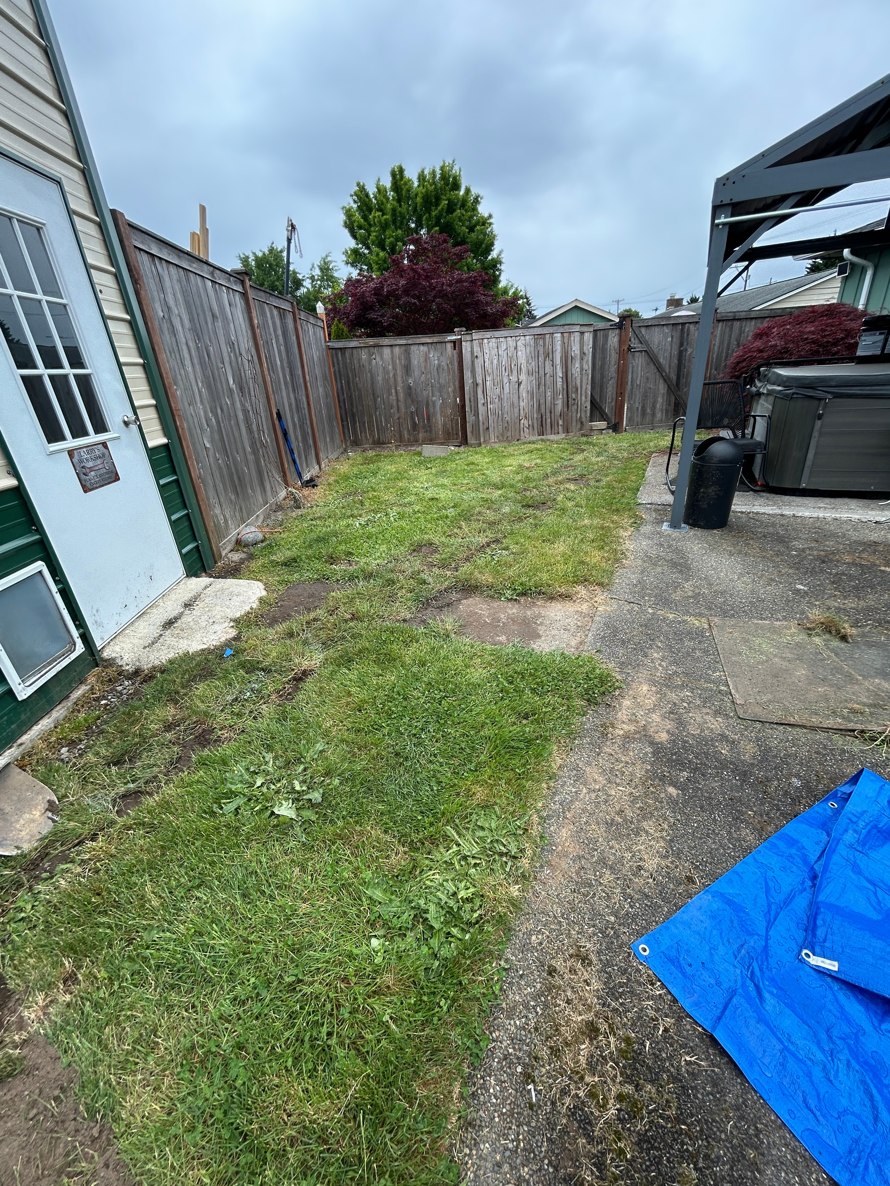 Yard preserved after trenchless service